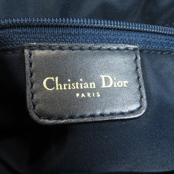 Christian Dior Trotter Pattern Boston Bag Canvas Navy - Picture 6 of 9